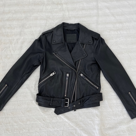 Allsaints Leather Biker Jacket - Picture 2 of 11